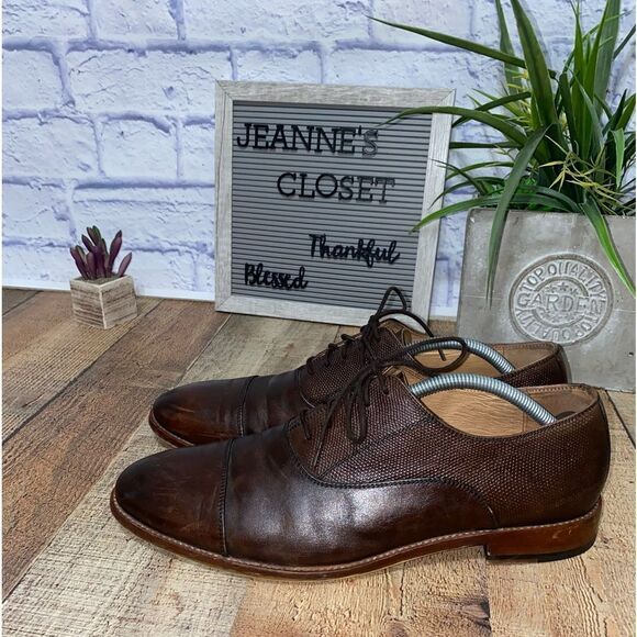 Warfield & Grand leather Oxfords cap toe dress shoe - Picture 2 of 13